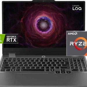 Lenovo LOQ 15ARP9 AMD Ryzen 7 7435HS Processor (8-Core & 16-Threads) 24GB Ram DDR5 1TB SSD NVMe NVIDIA GeForce RTX 4060 8GB GDDR6 15.6″ FHD (1920×1200) IPS 300nits 144Hz Backlight KB Free Dos Luna Grey.