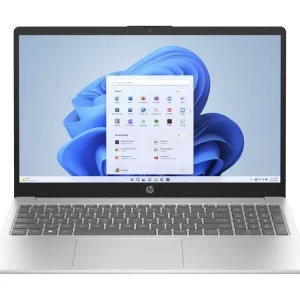 HP 15-fd0336nia | Intel Core – 1315U Processor (10 MB L3 cache, 6 cores, 8 threads) | 4GB Ram DDR4 | 256GB SSD NvMe |15.6 FHD Display | Backlit keyboard | Intel Iris Xe Graphics | Dos | Natural silver